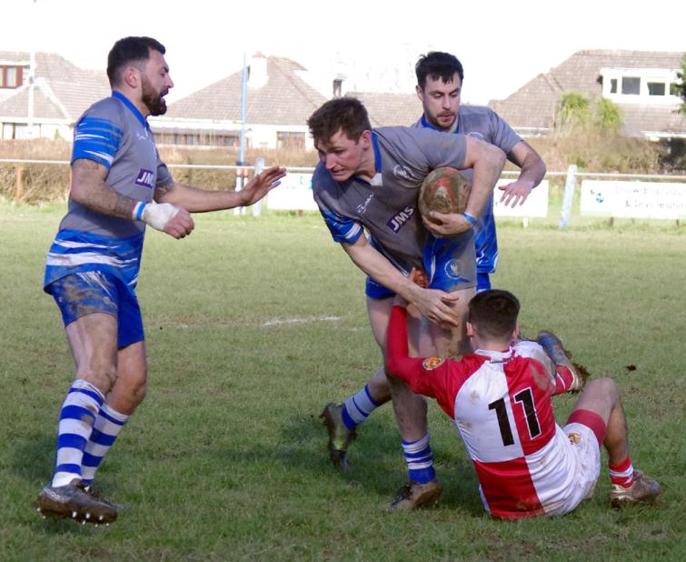 Haverfordwest try scorer Matthew John